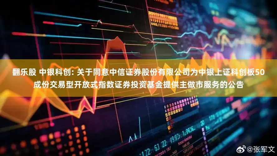 翻乐股 中银科创: 关于同意中信证券股份有限公司为中银上证科创板50成份交易型开放式指数证券投资基金提供主做市服务的公告